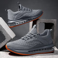 Men's black mesh running shoes with rubber sole and lace-up closure for summer sports