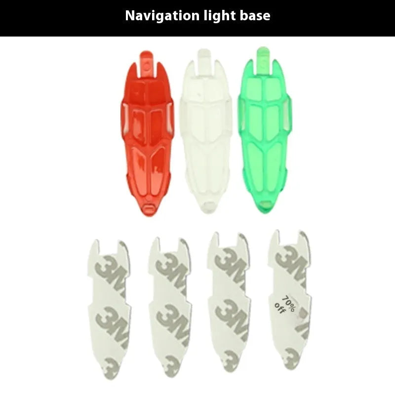 V3 wireless charging waterproof navigation light for model cars and boats, showing red, green, and white colour options.