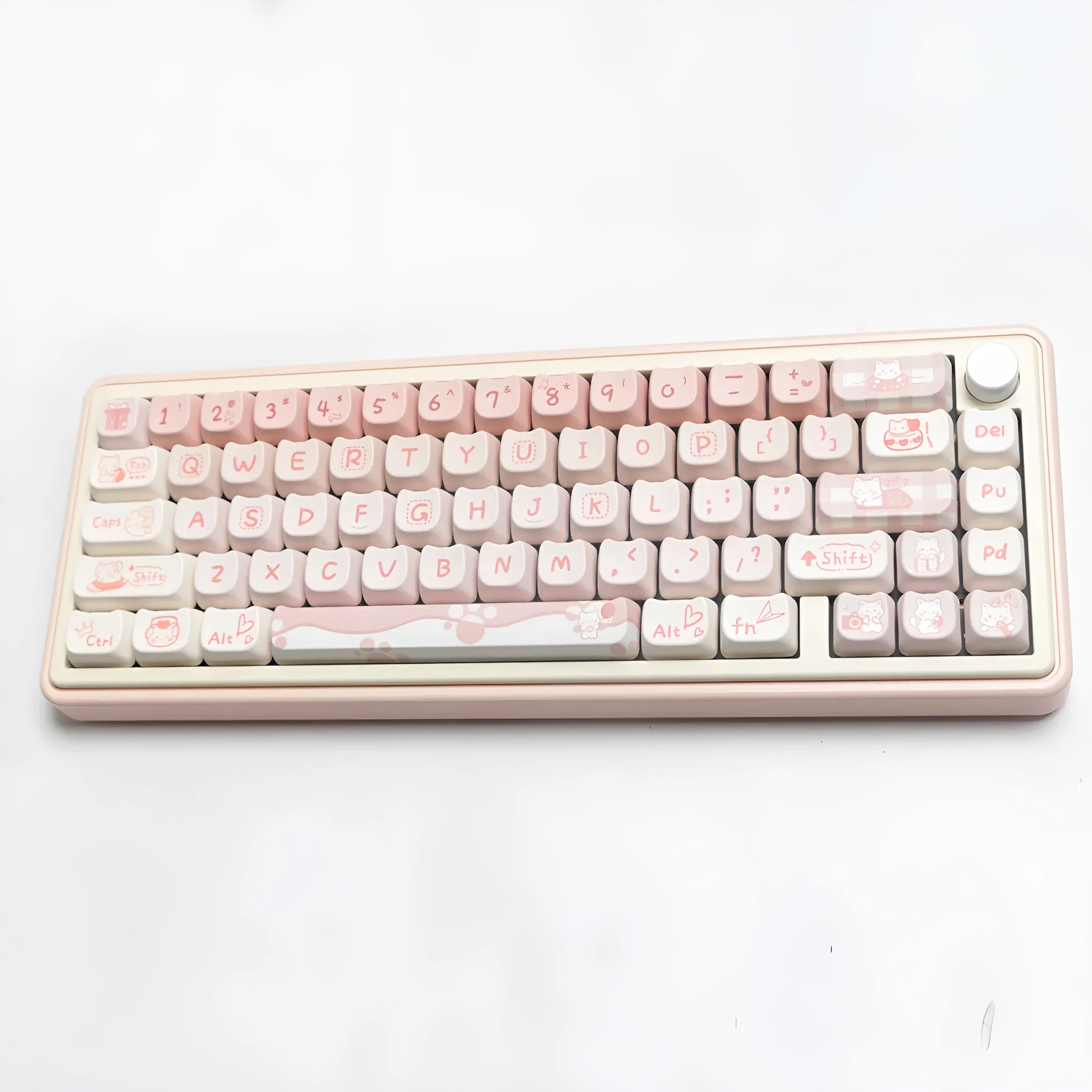 Full set of PBT key caps for mechanical keyboards showing over 98 keys in universal layout