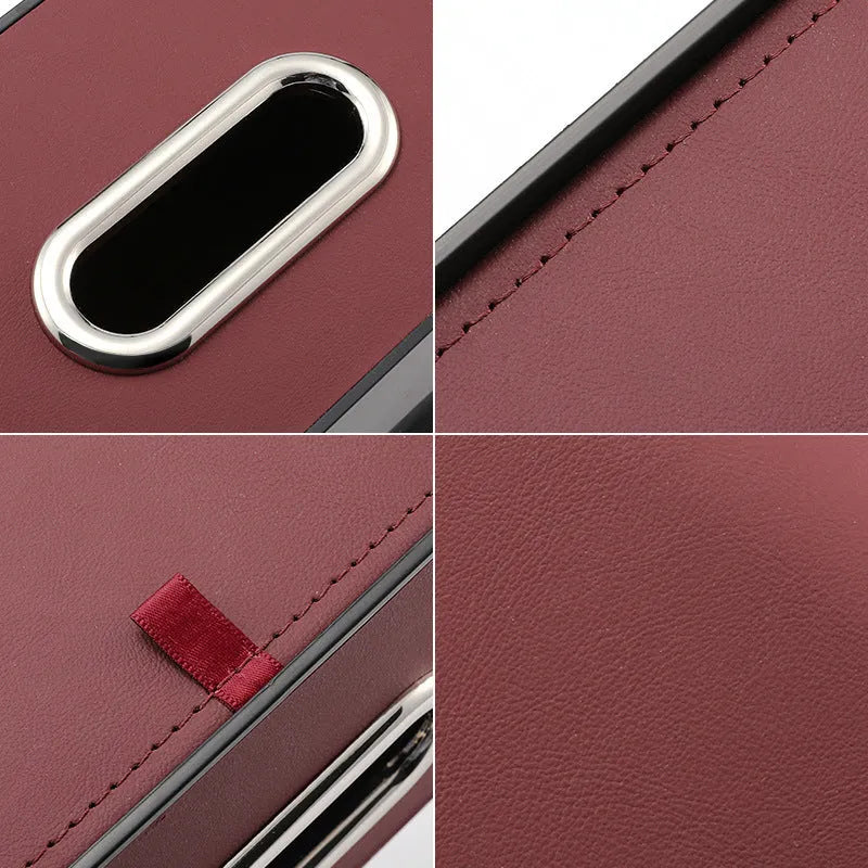 Genuine leather car tissue box and cup holder organiser in five colour options