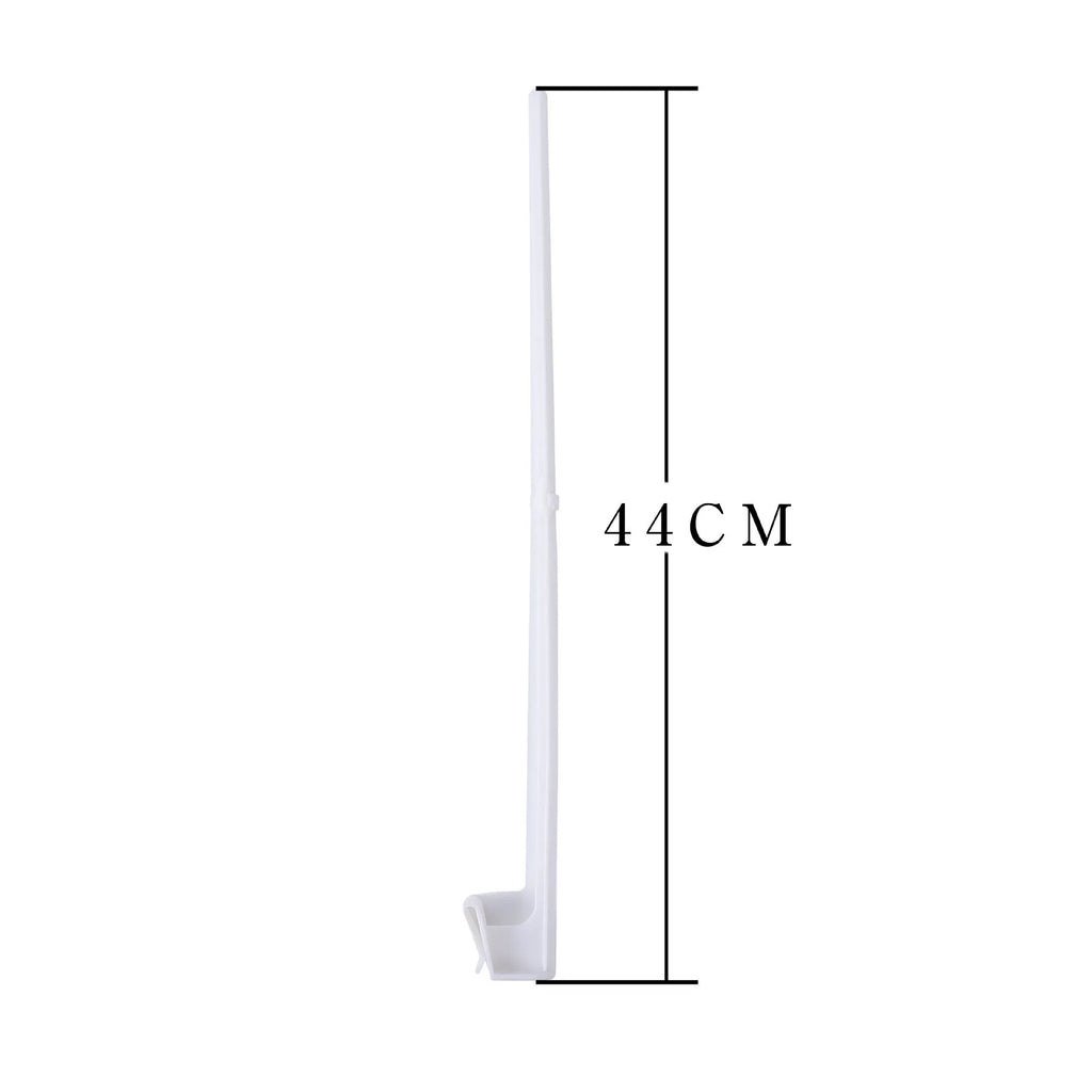 Set of 10 white PP plastic car window flag pole holder brackets for vehicle display mounting