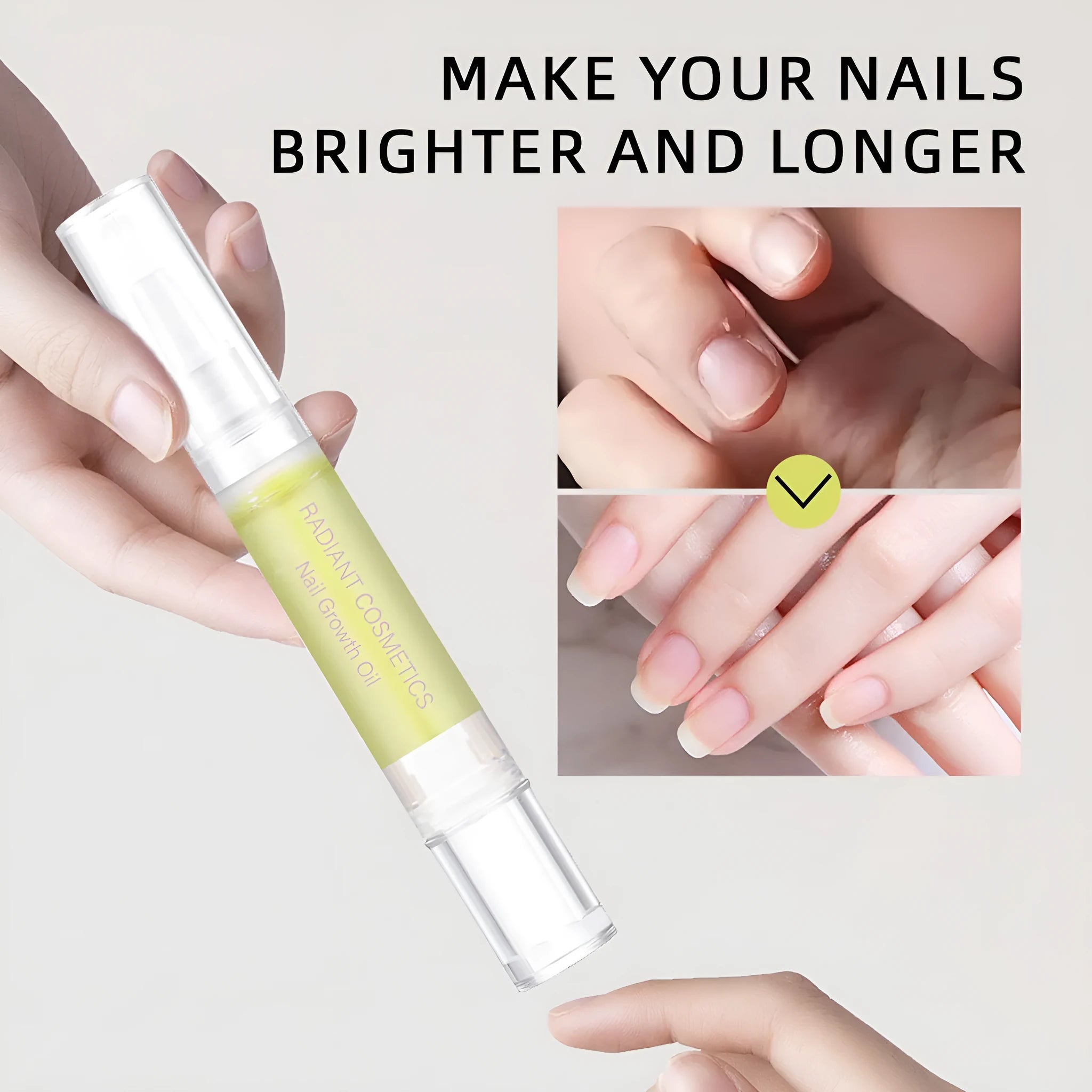3ml nail growth treatment oil bottle for promoting healthy nails with wash-free application