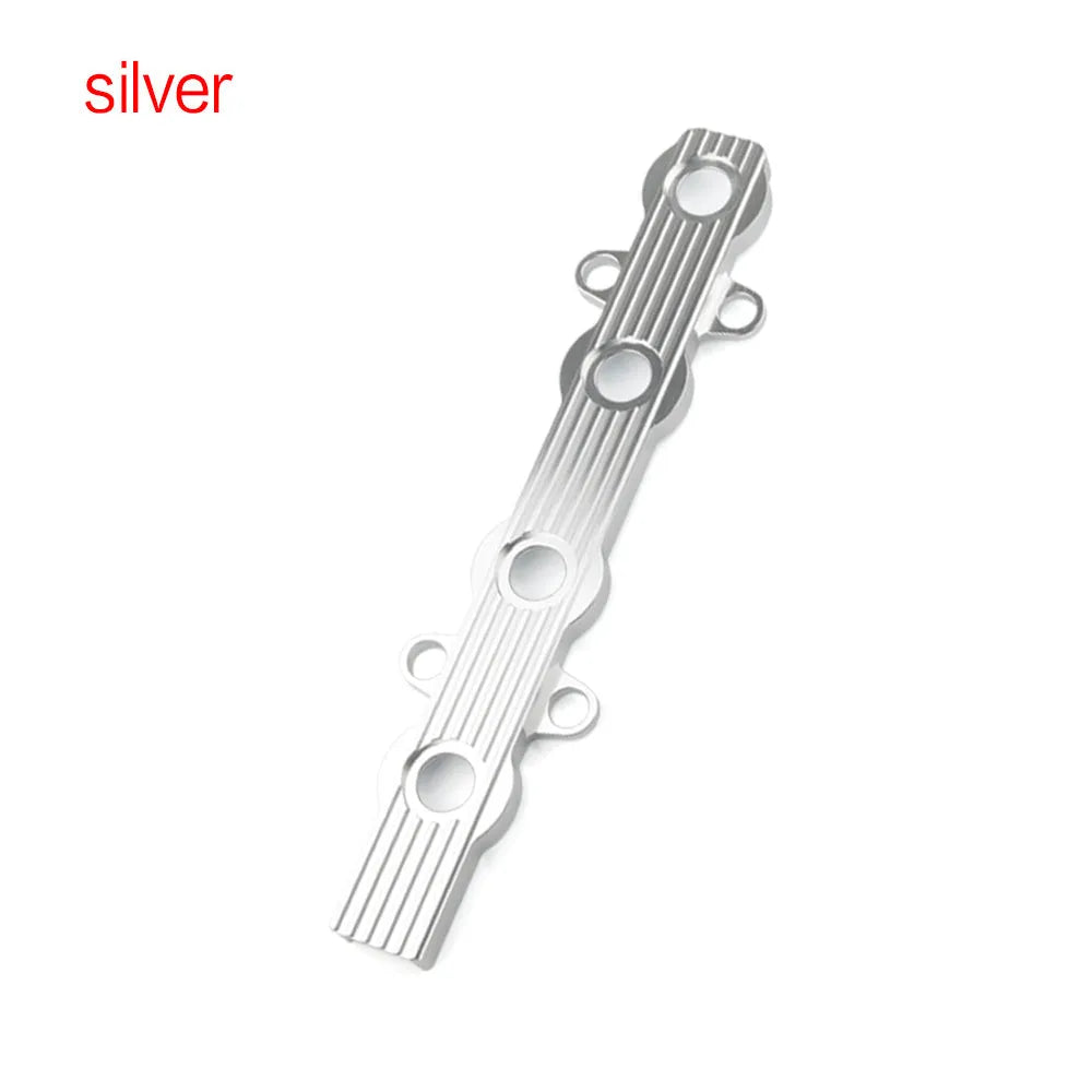 Aluminium alloy car engine hood shield shown in blue, red, and silver, with and without vent holes.