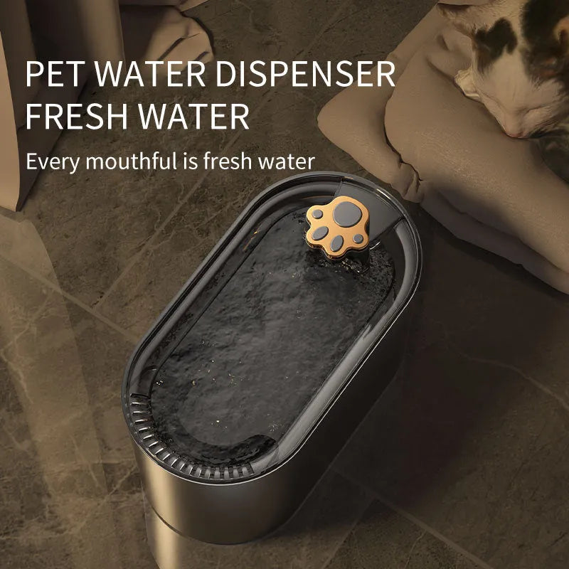3L automatic cat water fountain in Berlin Blue with LED light indicator and triple filter system for pets