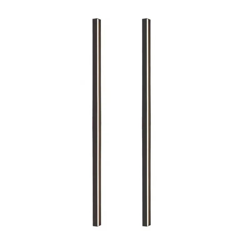 80cm long black simple strip LED wall lamp with touch control for three light colours on a wall.