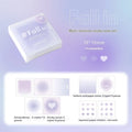 70mm square gradient parchment inner multifunctional notepad with paper brick shape in blush colour