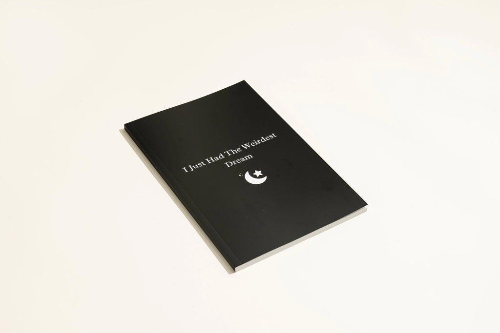 Black hardcover dream journal notebook with business simplicity design