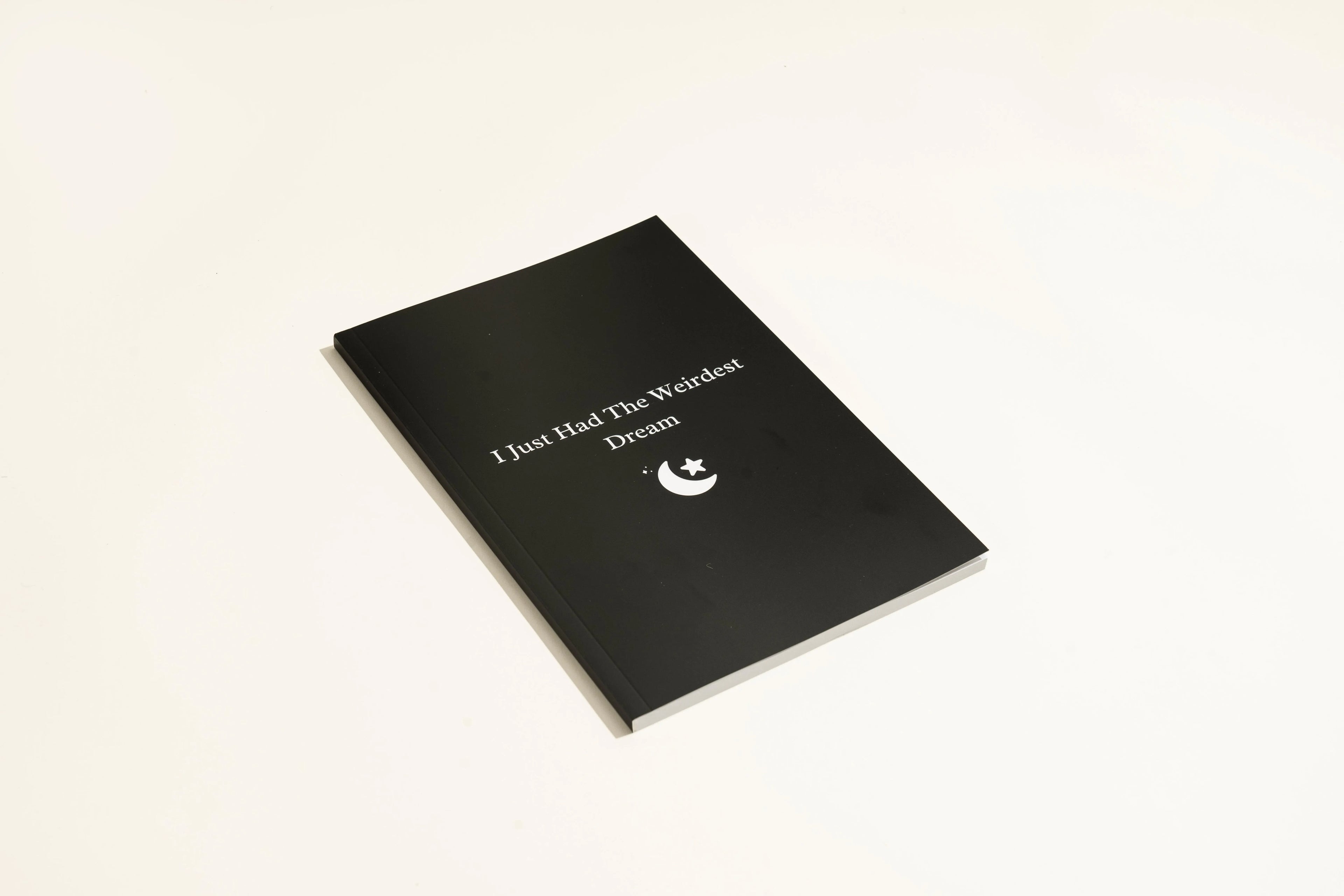 Black hardcover dream journal notebook with business simplicity design
