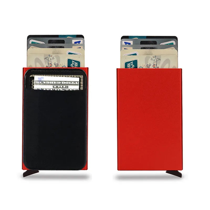 Aluminium alloy metal credit card holder with frosted finish in multiple colours