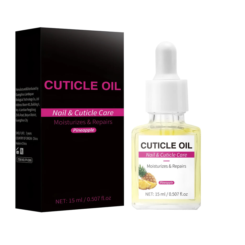 15ml moisturising nail cuticle oil bottle with brush applicator for nail care