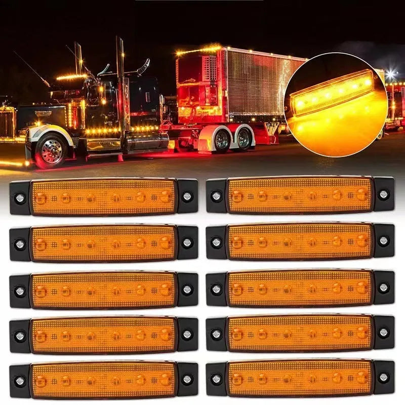 Trailer side warning lights in five colours for vehicle modification with PVC construction