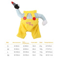Yellow assassin knife cat costume in polyester pet clothing sizes S M L XL