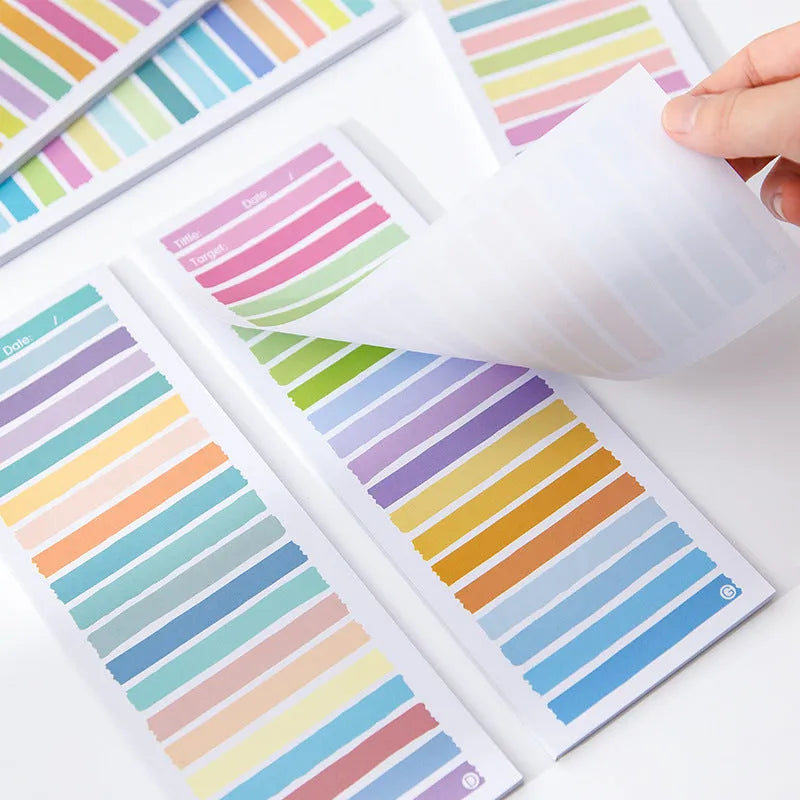 Cartoon-themed student notepad with plastic storage box in multiple colour options