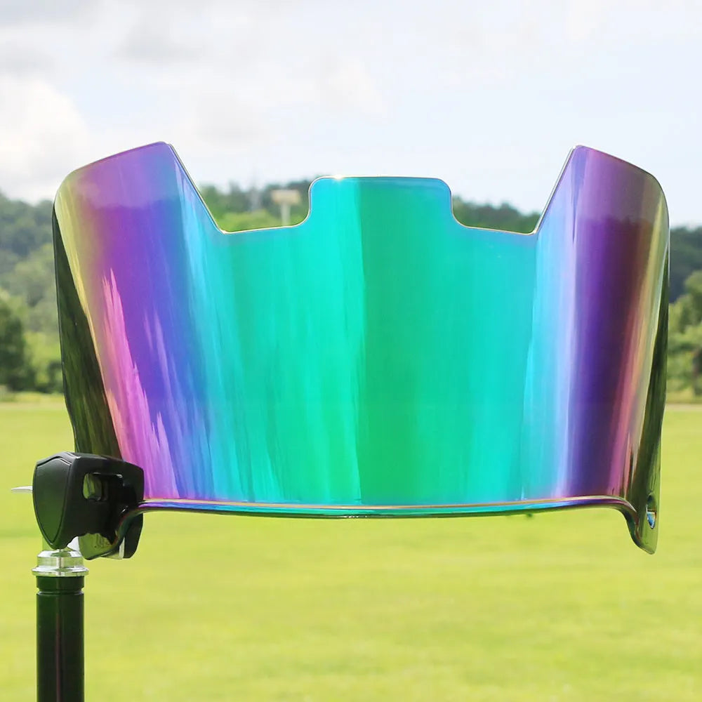 American style multicolor rugby helmet goggles showing tool-free attachment system