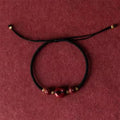 Cinnabar heart safety buckle bracelet with adjustable rope in various colours and styles