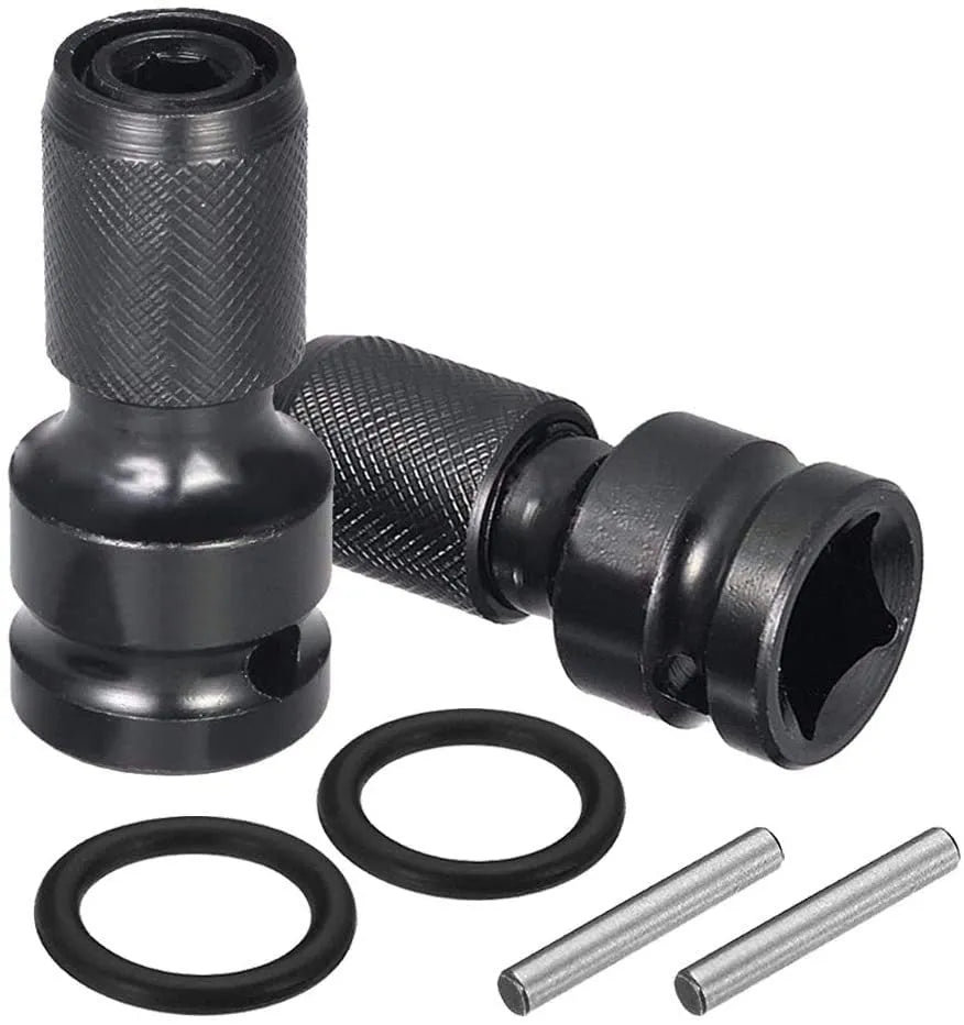 Telescopic electric wrench bit holder with hexagonal cross handle and scaling sleeve