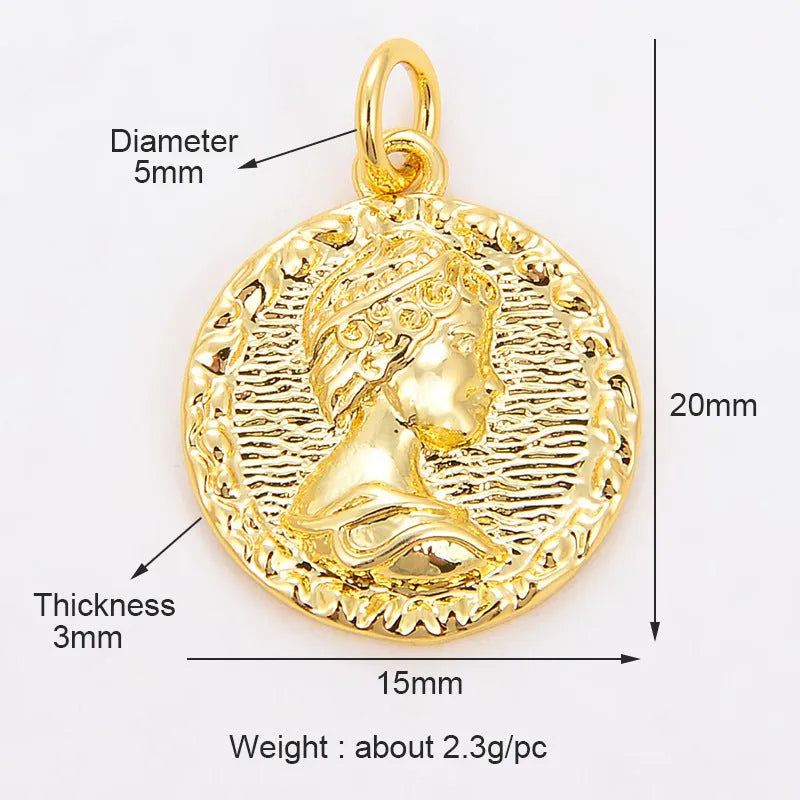 Micro-inlaid mini pendant with synthetic cubic zirconia and rhinestone in bee style on white background