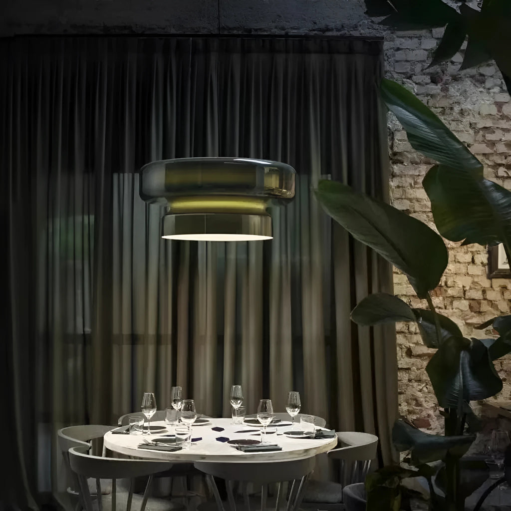Modern square glass chandelier ceiling light in one of four colour options