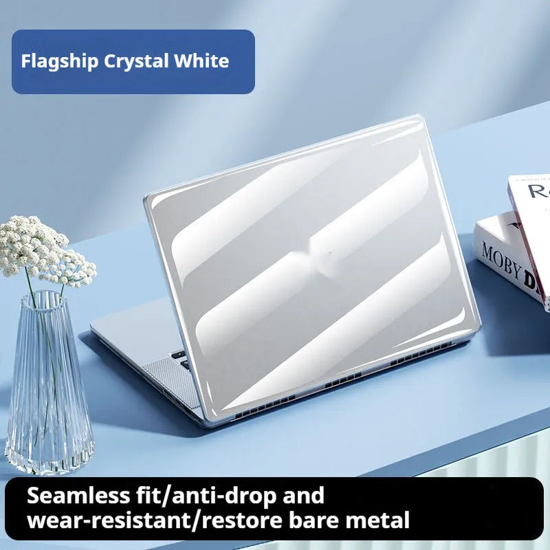 Transparent plastic protective shell for MacBook Air and Pro laptops 13-16 inches