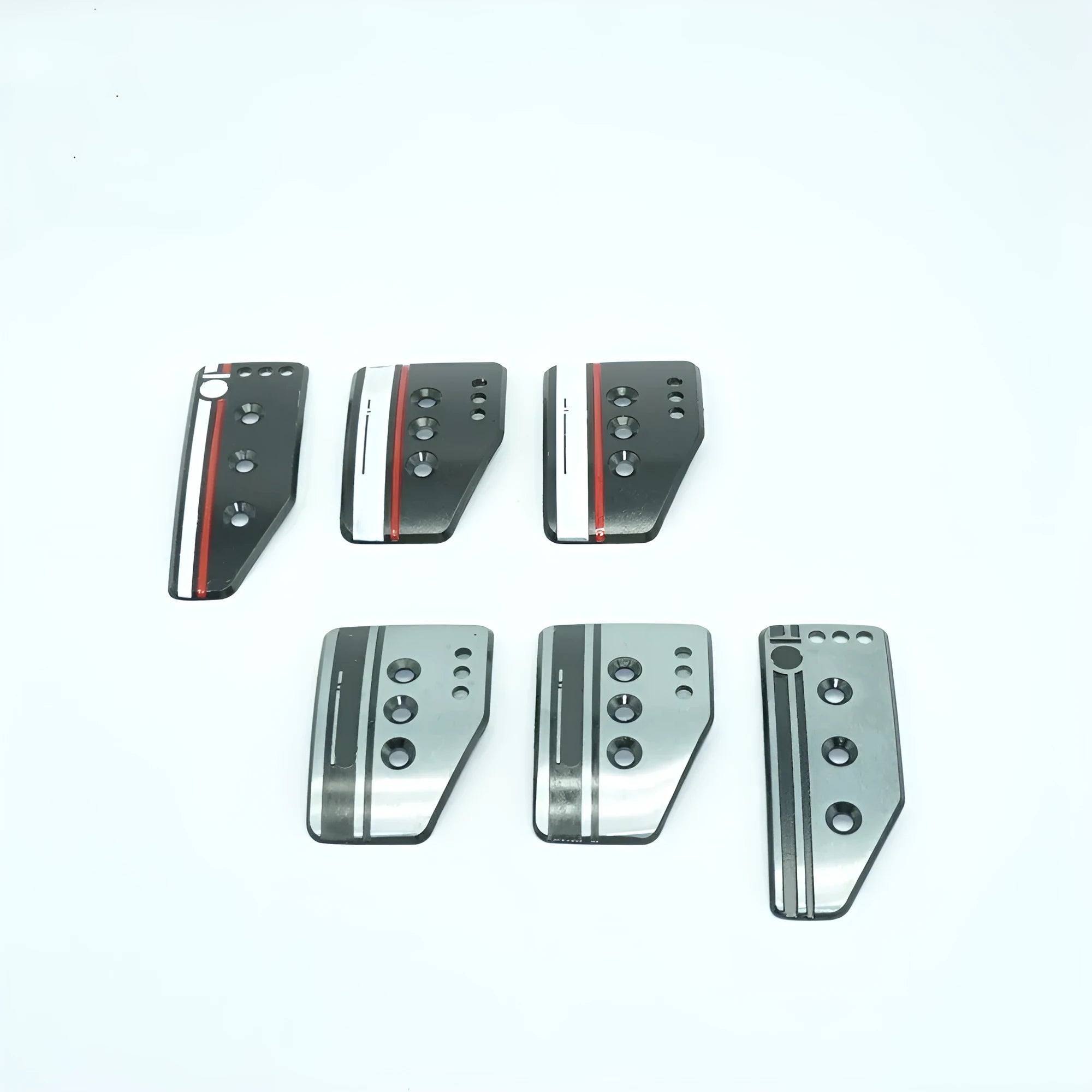SPC branded aluminium alloy manual transmission car pedal set in grey or black