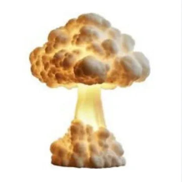 Modern mushroom cloud shaped table lamp with USB power for decorative desk lighting