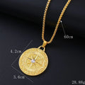 Gold-colour geometric pendant necklace for women with a clear inlaid zircon stone.