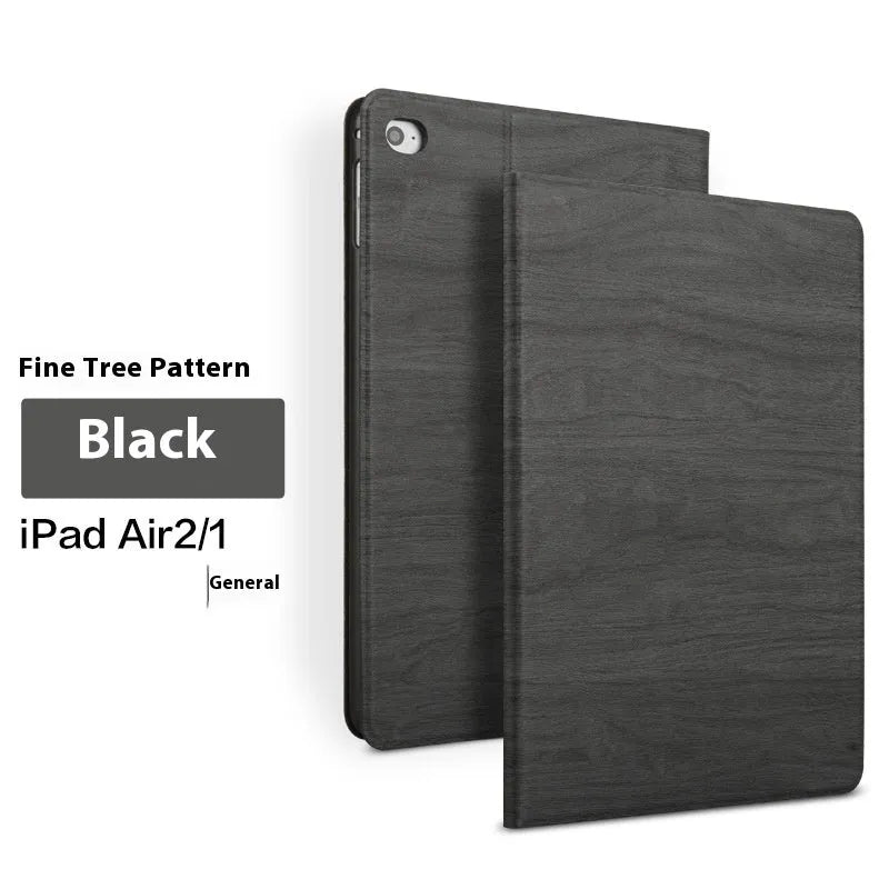Universal Apple iPad protective cover in imitation leather with sleep bracket function, shown in sapphire blue colour