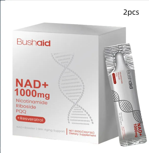 Two-piece bottle set of a liquid anti-aging dietary supplement drink, total 300g.