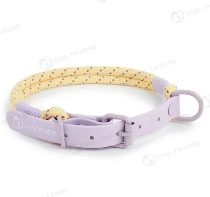 Solid colour PVC dog leash with hand-holding rope in crimson purple yellow or taoyao green