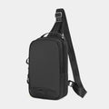 Casual black TPU camouflage chest bag with single shoulder strap and external pockets
