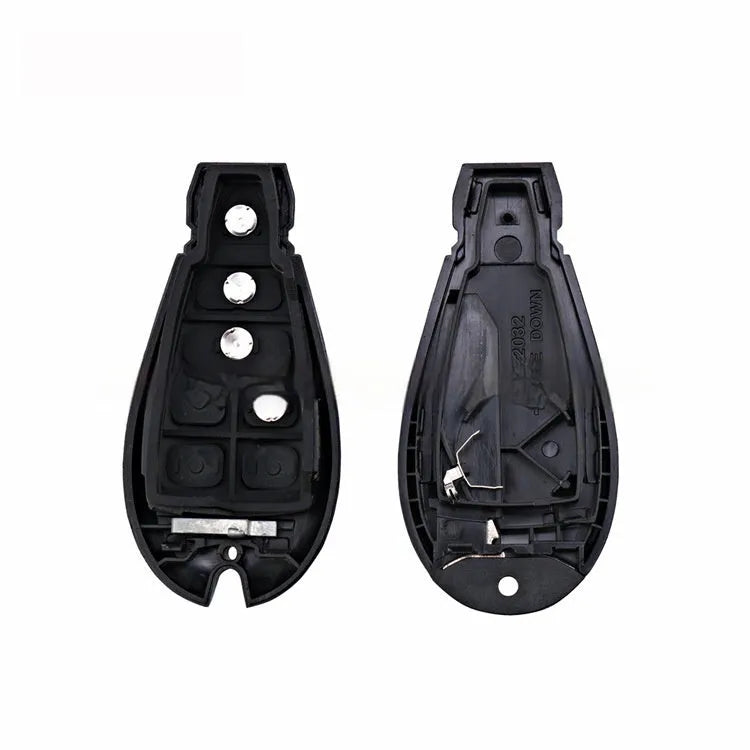 Dodge Chrysler remote car key fob replacement plastic shell case, ABS brass material, 85mm by 42mm by 15mm.