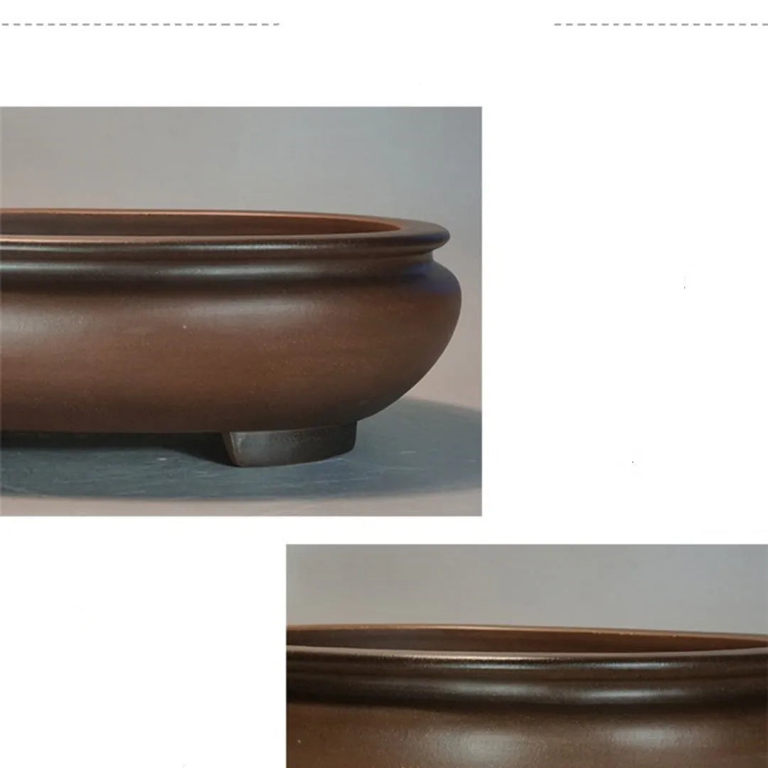 Handmade classical purple sand flowerpot measuring 58cm for indoor desktop plant decoration