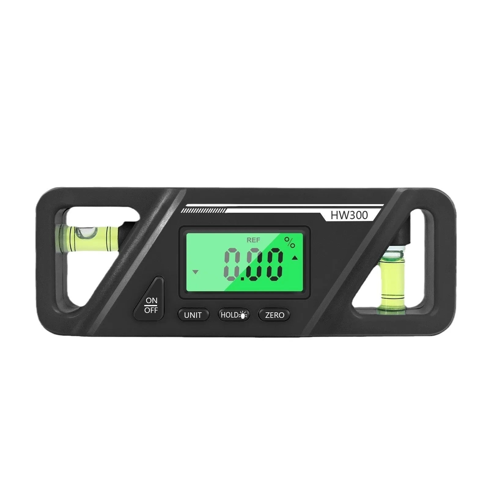 Digital magnetic inclinometer angle gauge with plastic ABS housing measuring 115x42x22mm