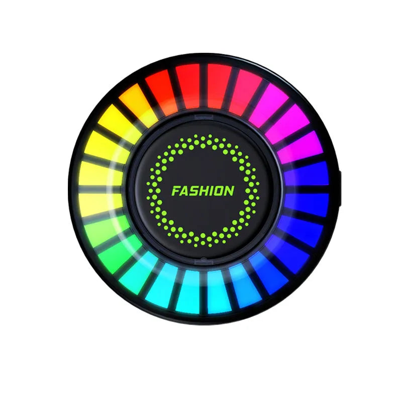 RGB car atmosphere light mounted in car air vent with voice control and aromatherapy functions