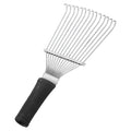 Stainless steel dematting brush rake comb for grooming horses, dogs, and livestock.