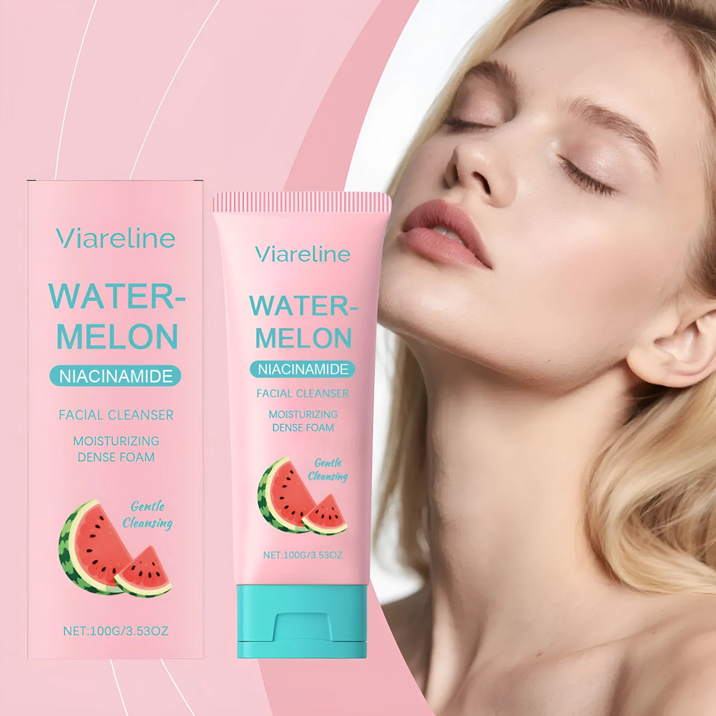 Watermelon Foam Facial Cleanser 100g tube for acne care, plastic packaging 4.6x4.6x14.6cm