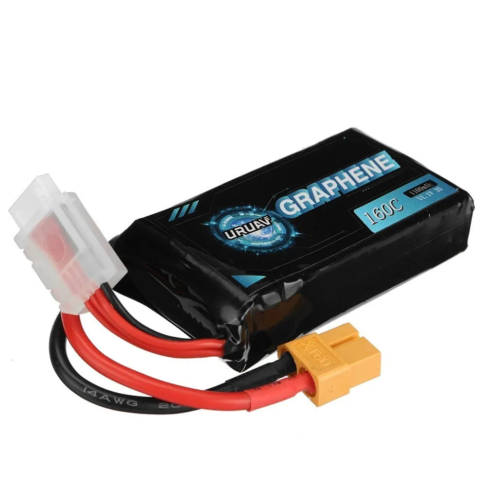 7.4V 1200mAh RC lithium battery measuring 15x36x70mm for remote control cars and ships