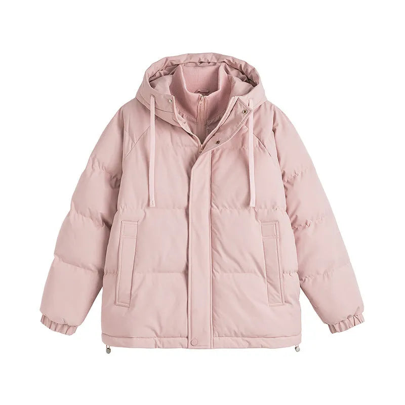 Two-piece cotton padded winter coat in loose fit with side seam pockets