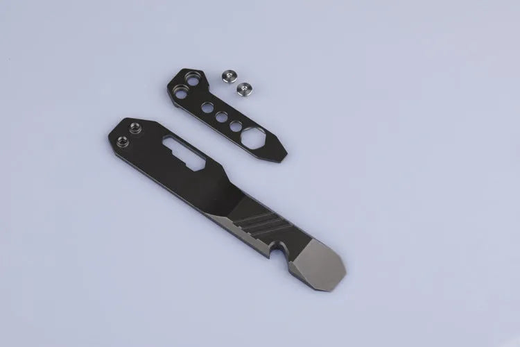 TC4 titanium alloy multi-function crowbar screwdriver tool with bottle opener and glass breaker.