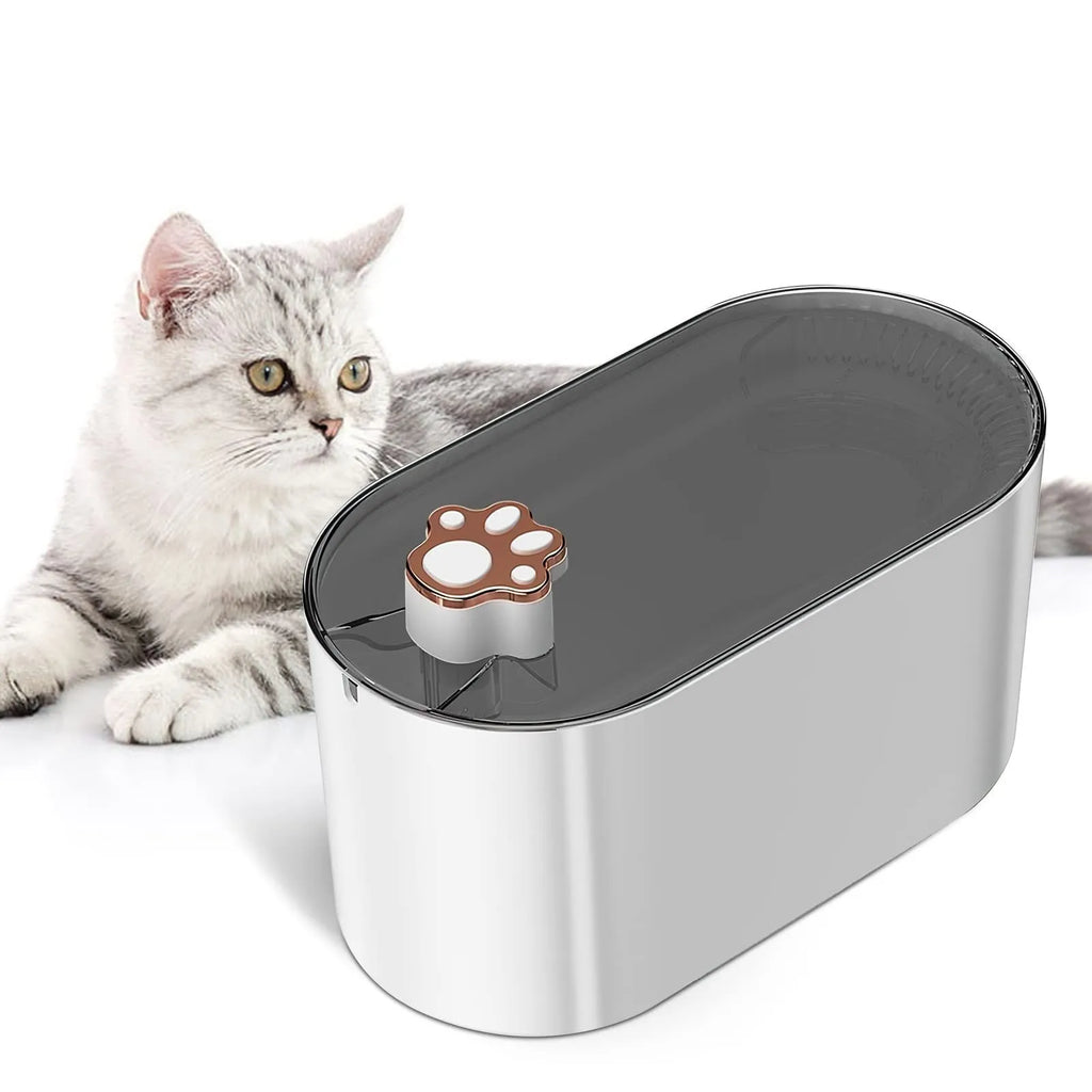 3L automatic cat water fountain in Berlin Blue with LED light indicator and triple filter system for pets