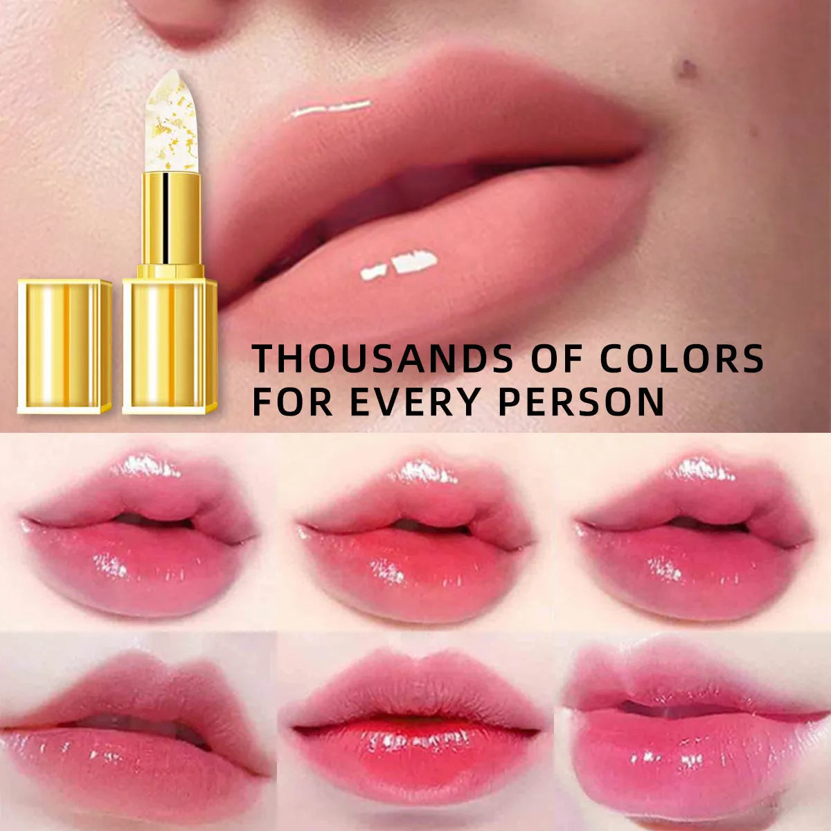 Anti-smudge gilding warm colour-changing lipstick in 3.5g stick