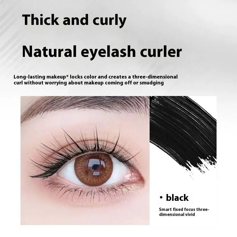 Waterproof mascara in black and brown steel tubes with optional eyelash curler