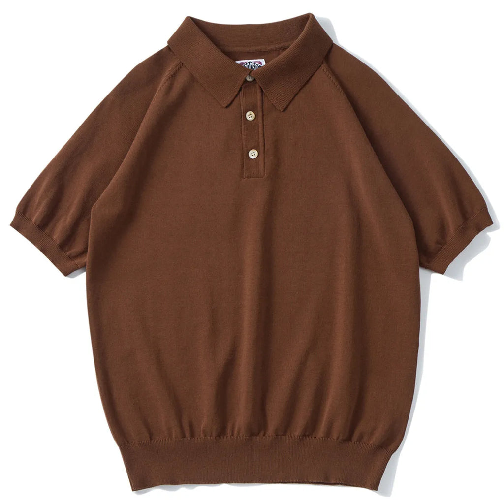 Men's slim fit cotton t-shirt in dark brown colour with short sleeves