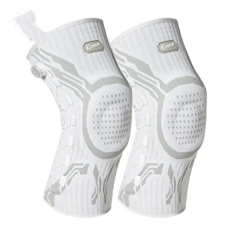 Grey and white sports kneepad for basketball running football badminton protection