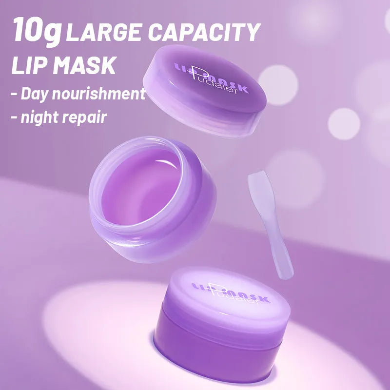 10ml lip balm exfoliating treatment box with lip film and scraper tool for lip lines