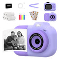Children's plastic camera in blue colour with video recording and photo sticker functionality