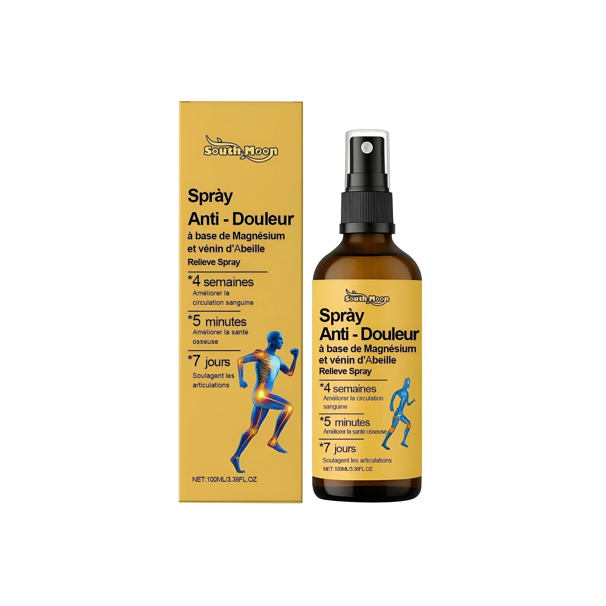 Joint Relief Spray 100ml bottle with menthol and bee venom for topical pain relief