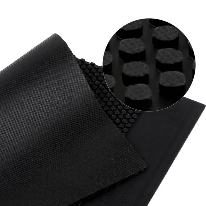 Table tennis rubber sheet with small particle texture in black and red colour options