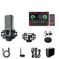 G4 professional sound card set with capacitance microphone, LCD display and remote control for live audio broadcasting