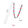 Cat wand toy with colourful plush strip and bell on a polycarbonate pole for interactive play